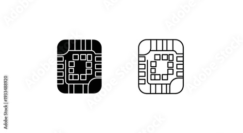 Microchip circuit board Vector