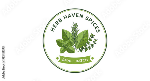 Herb Haven Spices Logo with Herbs.