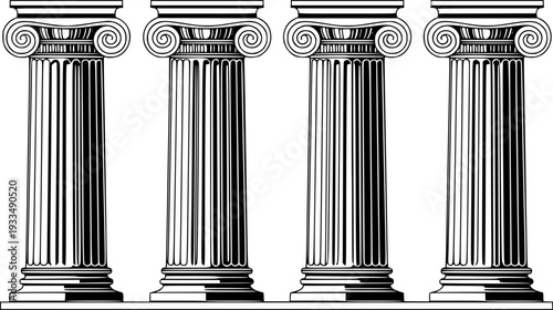 Ancient Greek architectural columns architecture ionic

