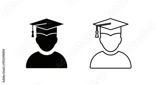 Graduation cap icons Vector