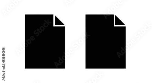 Two black paper sheets Vector