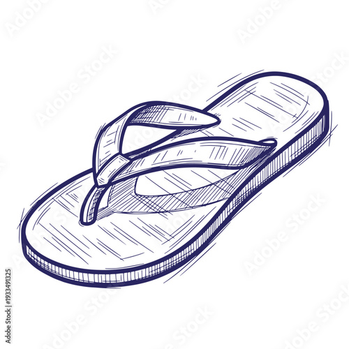Blue flip flop sandal footwear beach