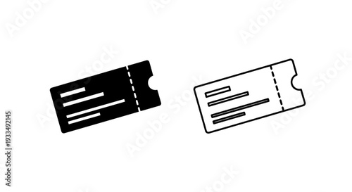 Two black tickets design Vector