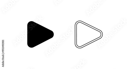 Play pause button icons Vector