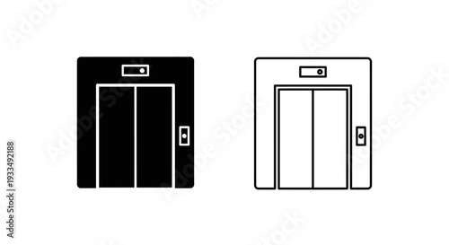 Modern elevator door design Vector