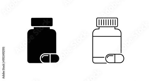 Medicine bottle pills Vector