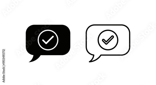 Checkmark in chat bubble Vector