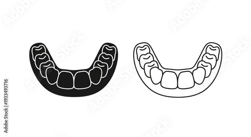 Dental illustration teeth Vector