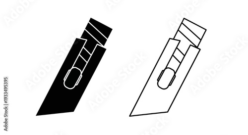 Two surgical scissors Vector