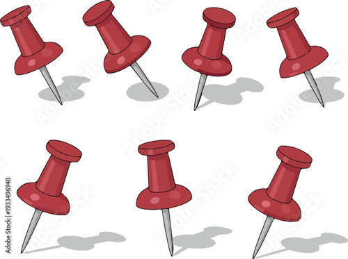 push pin isolated on white