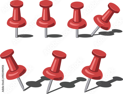 push pin isolated on white