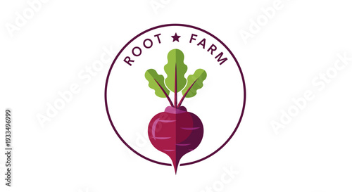 Beetroot Vegetable Logo Design Element.