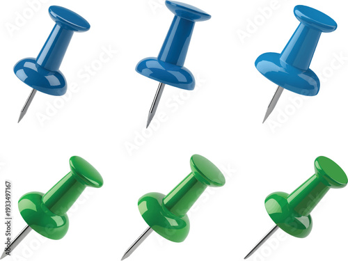 push pin isolated on white