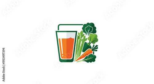 Glass of Juice with Fresh Vegetables.