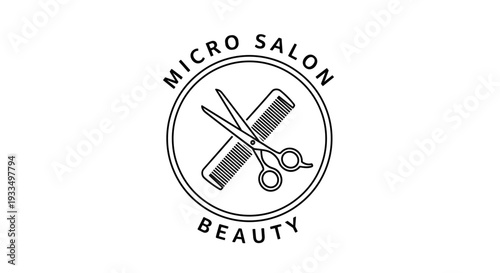 Micro Salon Beauty Logo with Tools.
