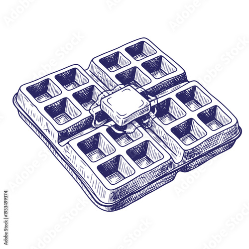 ice cube tray with cubes and scoop on white background