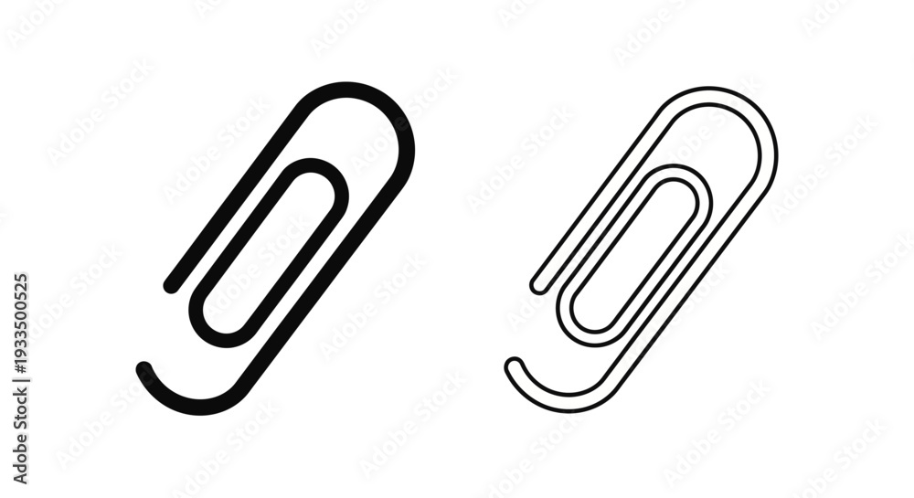 Fototapeta premium Paper clip icons set Vector