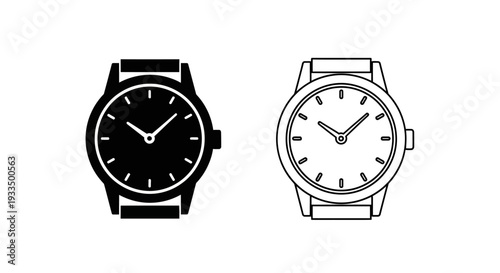 Two wristwatches design Vector