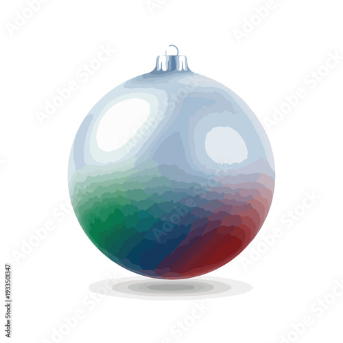 Colorful Christmas Ornament with Gradient Effect.