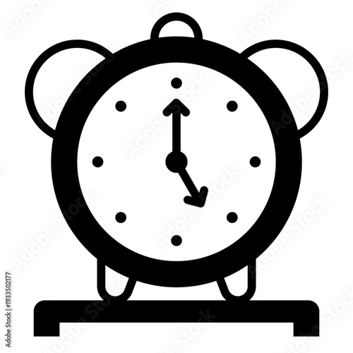 Alarm Clock Solid Icon