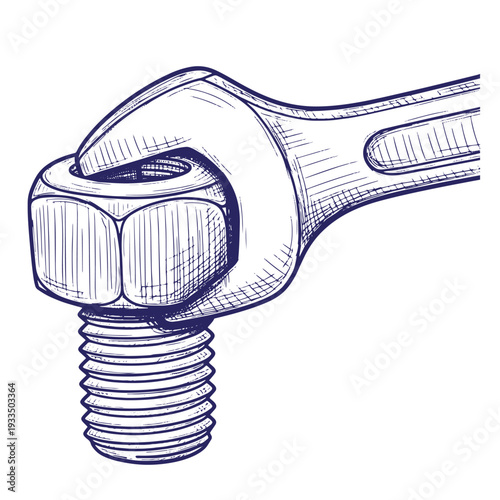 adjustable wrench turning bolt hand tool for tightening or loosening screws and bolts