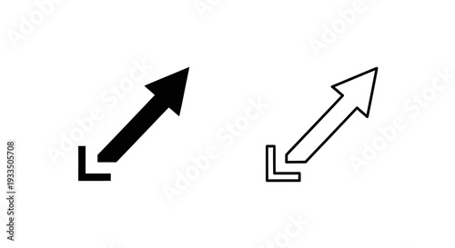 Upward arrow with left Vector