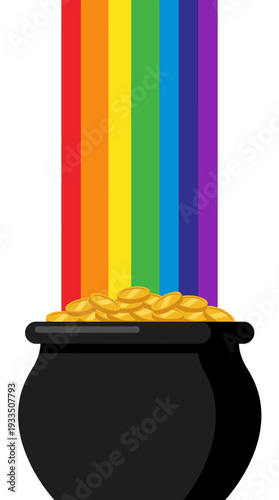 A pot of gold at the end of the rainbow