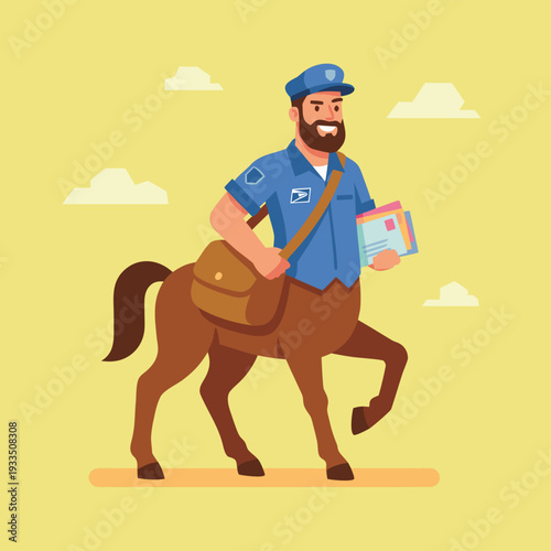 Centaur Postman Delivering Mail.