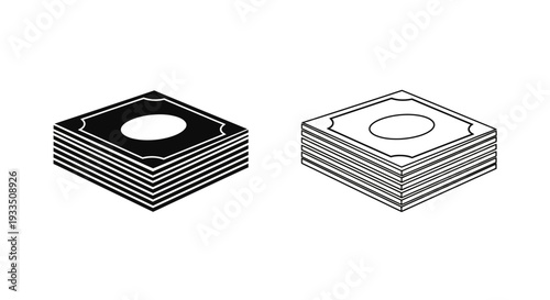 3d rendered square cushion Vector