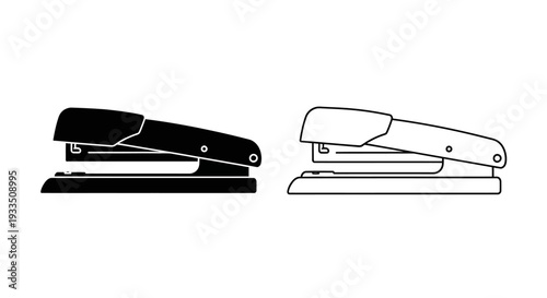 Black and white stapler Vector
