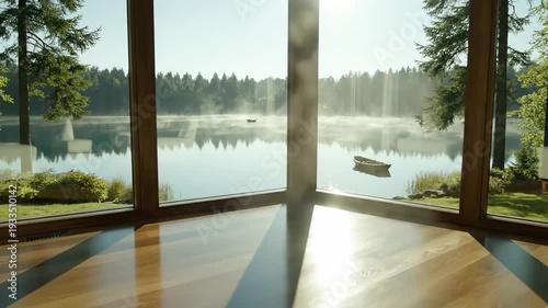Serene Lakeside Retreat - A Cozy Interior with Stunning Views.
