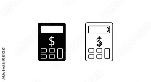 Calculator icons set Vector