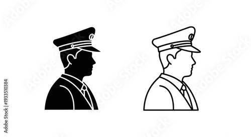 Police officer silhouette Vector
