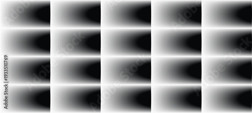 Black and white vertical line pattern with tapering shapes
