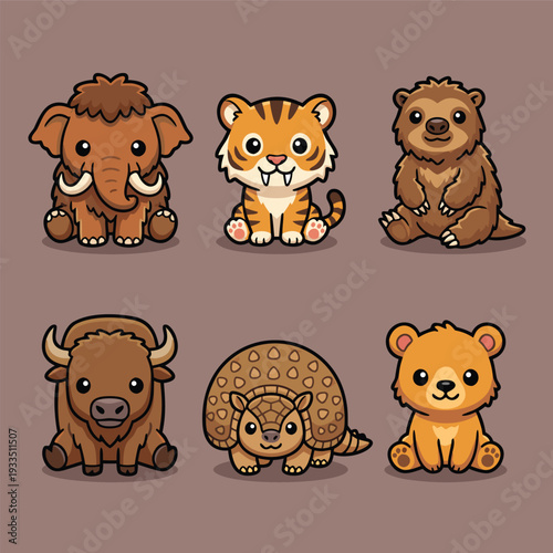Cute Cartoon Animals Collection.