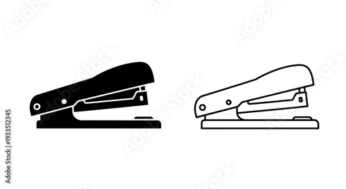 Black and white stapler Vector