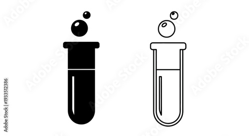 Science lab test tubes Vector