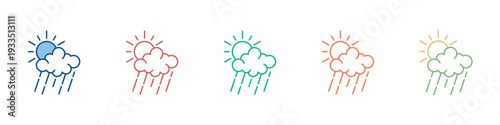 Weather Icon Set Multiple Style Collection
