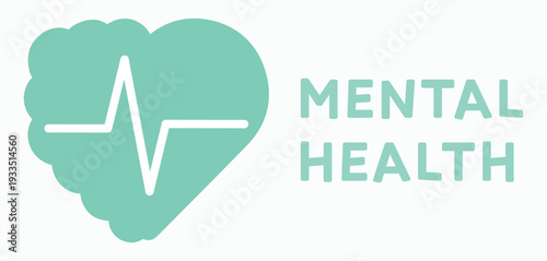 Heartbeat, brain, heart, well-being, emotion, feeling, medicine, mental health. Wellness, emotion, therapy, healing, health, treatment. Doctor, hospital, vector, icon, set