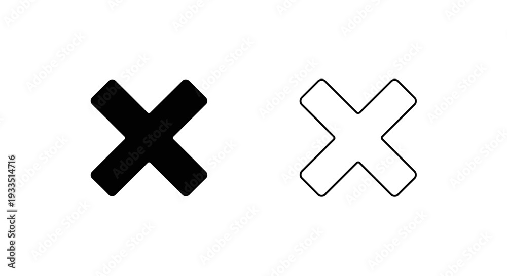 Fototapeta premium Black and white crosses Vector