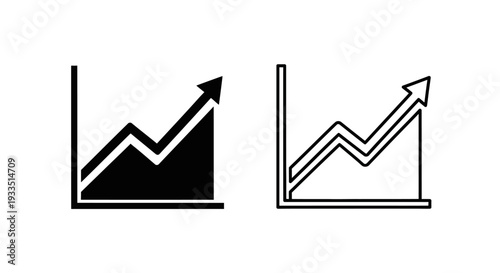 Upward growth trend Vector