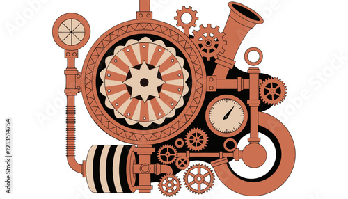 Vintage wooden and old fashioned metal frames with patterns featuring a nautical set of anchor, ship wheel, and compass icons for a sea travel design