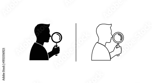 Businessman inspecting Vector