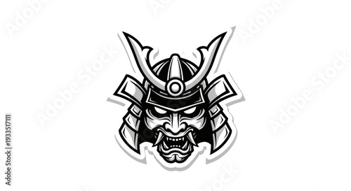 Fierce Samurai Mask Graphic