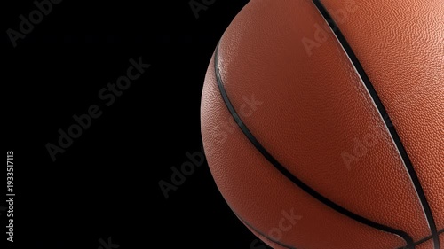 Basketball Ball Flying Toward Camera Transition on Green Screen and Black Background