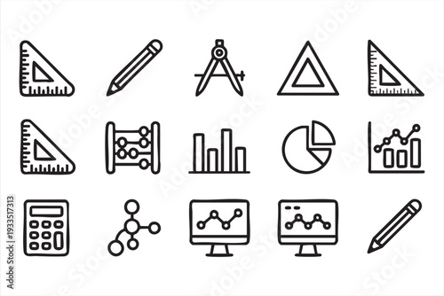 Academic Analytics Icon Pack for Study, Research, and Classroom Projects