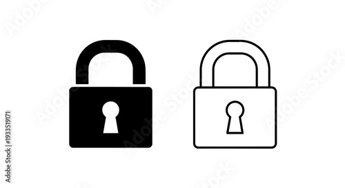 Secure lock icon set Vector