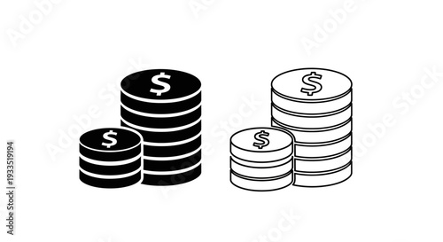 Money stacks illustration Vector