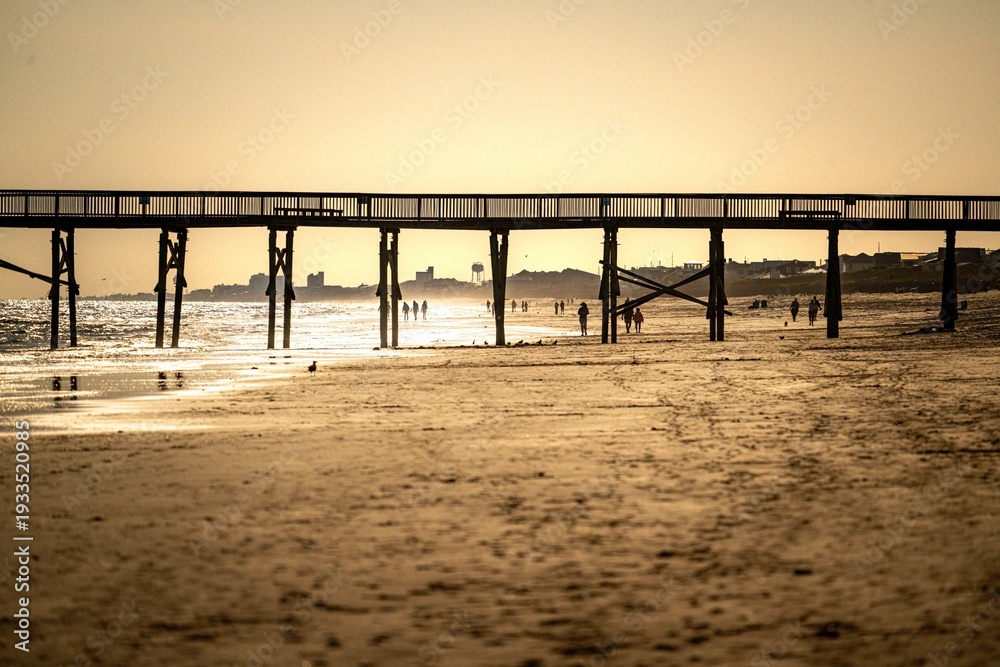 Fototapeta premium pier at sunset