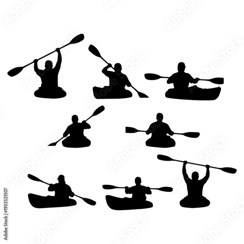 Racing Boats and Speedboat Silhouette Collection